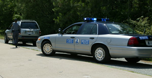 State trooper at traffic stop